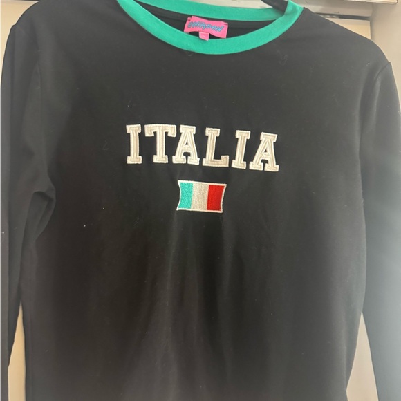 Italia Black Long Sleeve Top - Picture 7 of 8